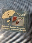Outdoor Tablecloth Umbrella Hole & Zipper, 70” Diameter round Patio Table Cover — photo 9