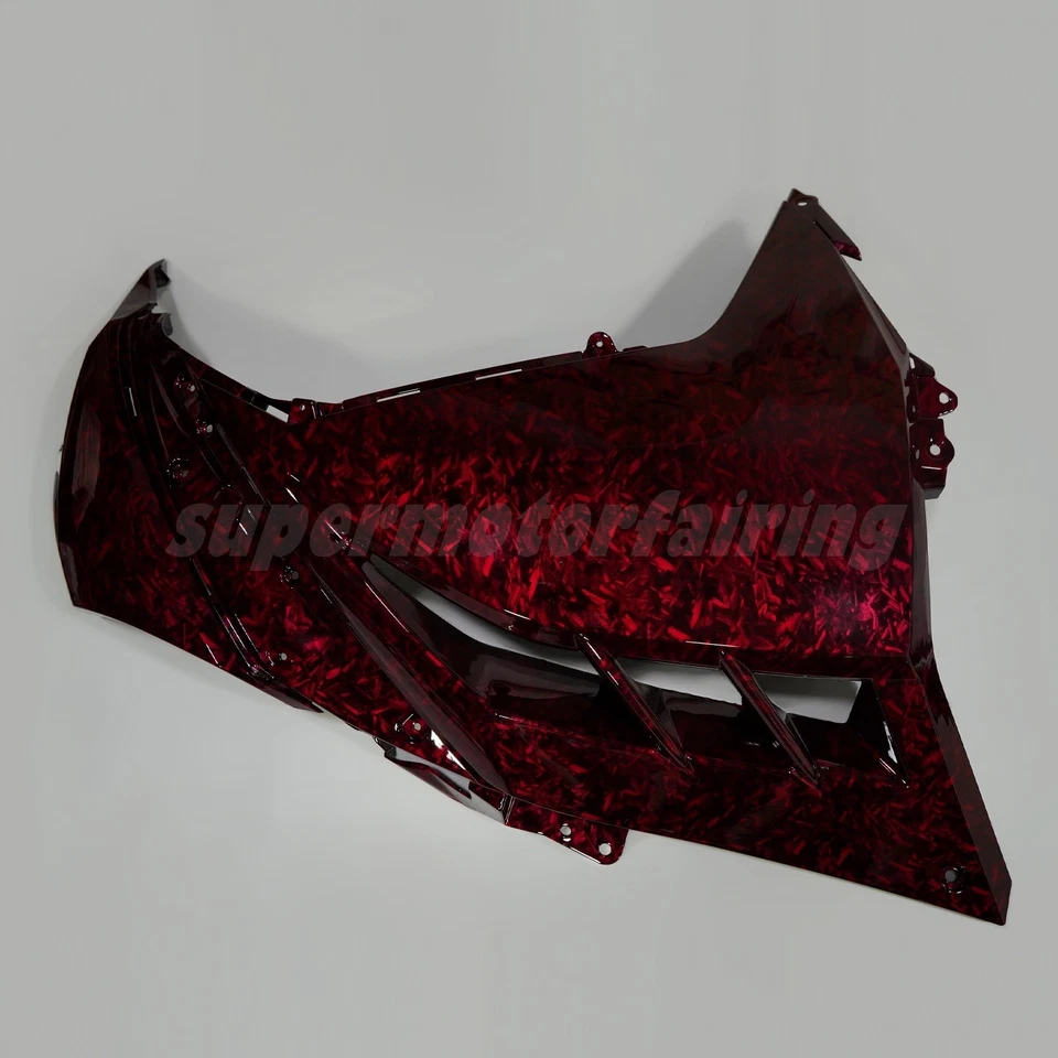 Red Black Forged Carbon Fiber Fairing Kit +Tank for Kawasaki Ninja 300 2013-2017 - Image 4 of 4