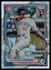 Alexander Canario 2024 Bowman Chrome Mojo Refractors Chicago Cubs
