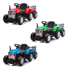 Trattore Elettrico per Bambini Lamas LT984 con Rimorchio Rimovibile 12V