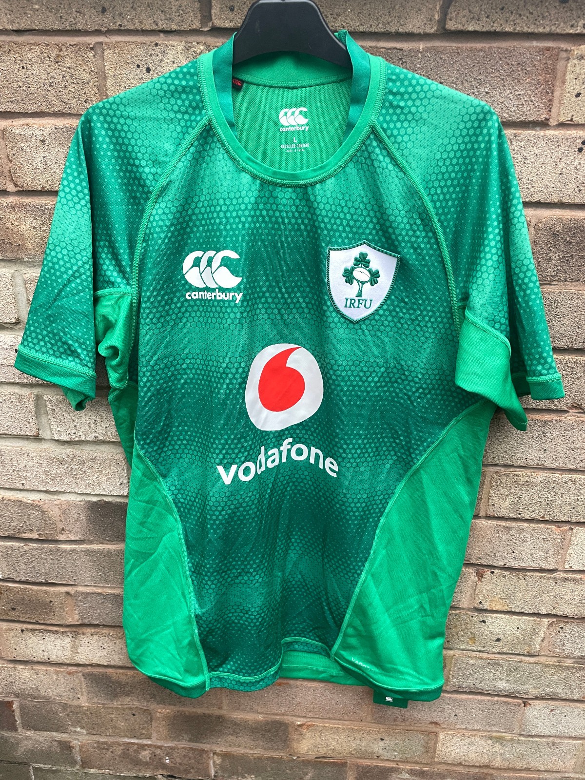 Mens CANTERBURY IRELAND VAPODRI 22-23 HOME PRO JERSEY Top Rugby Union Shirt L