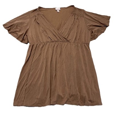 Isabel Maternity Size XXL Women's Top Brown Blouse
