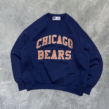 Vintage Chicago Bears Sweatshirt Russell Athletic USA Made Blue NFL Mens XL