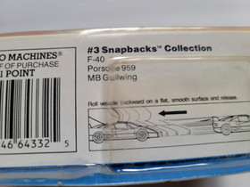 VTG Galoob 1989 Micro Machines Snap Backs #3 F-40 Porsche 959 MB Gullwing 6433