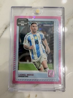 2025-26 Donruss Road To World Cup Lionel Messi Pink Ice 10/45 (Jersey Numbered)