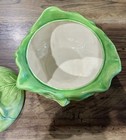 Vintage 1978 Holland Mold Ceramic Cabbage Leaf Lidded Bowl / Tureen — photo 3