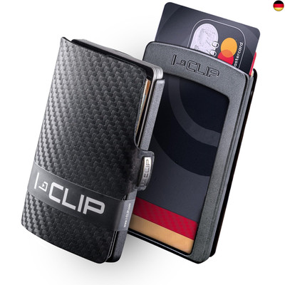 I-CLIP Original Mini Wallet mit Geldklammer - Slim Wallet - Leder Geldbörse - 