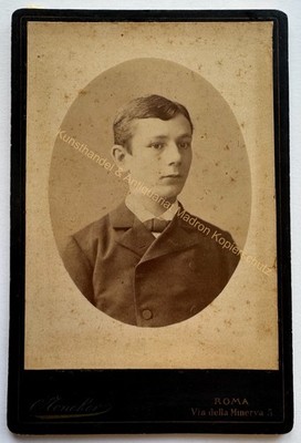 orig. KAB Kabinett Foto Fotografie alt Bild um 1880 Roma Toncker Junge Mann