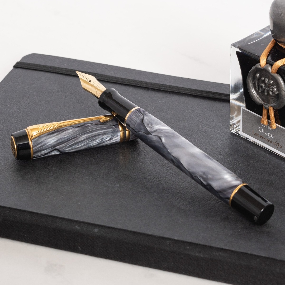 Parker Duofold Centennial Fountain Pen - Grey Pearl | eBay