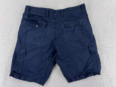 PD&C Shorts Adult 34 Blue Cargo 100% Cotton Hiking Camping