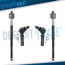 Front Inner and Outer Tie Rods for 2010 2011- 2017 Chevrolet Equinox GMC Terrain