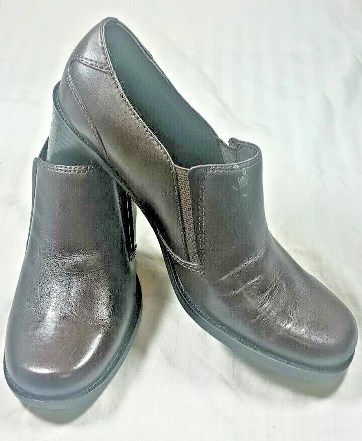 Mocasines Bass GALAXY Vintage Años 90 Bloque Tacón Grueso Cuero Marrón Talla 7 Foto 2 de 4