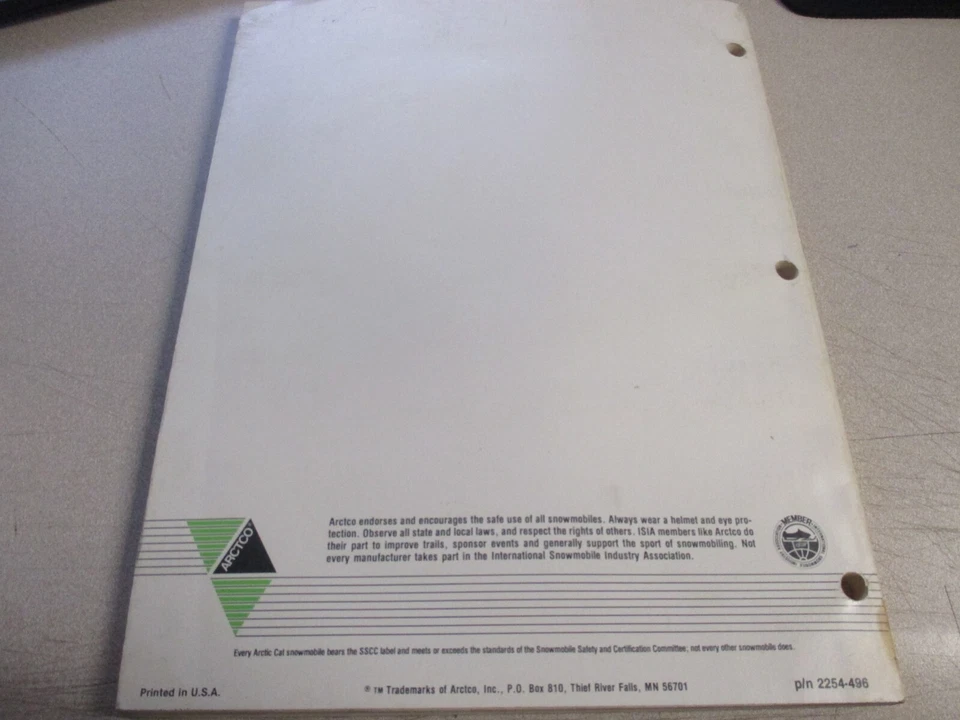 Arctic Cat Factory Service Repair Shop Manual 89 Jag-Panther-Super Jag 2254-496 - Image 4 of 4