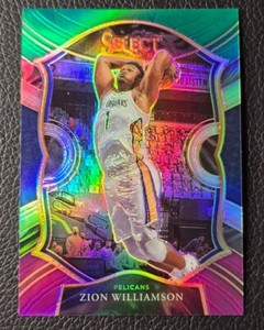 2020-21 Panini Select Zion Williamson Green White Purple Concourse Prizm #1 SP 