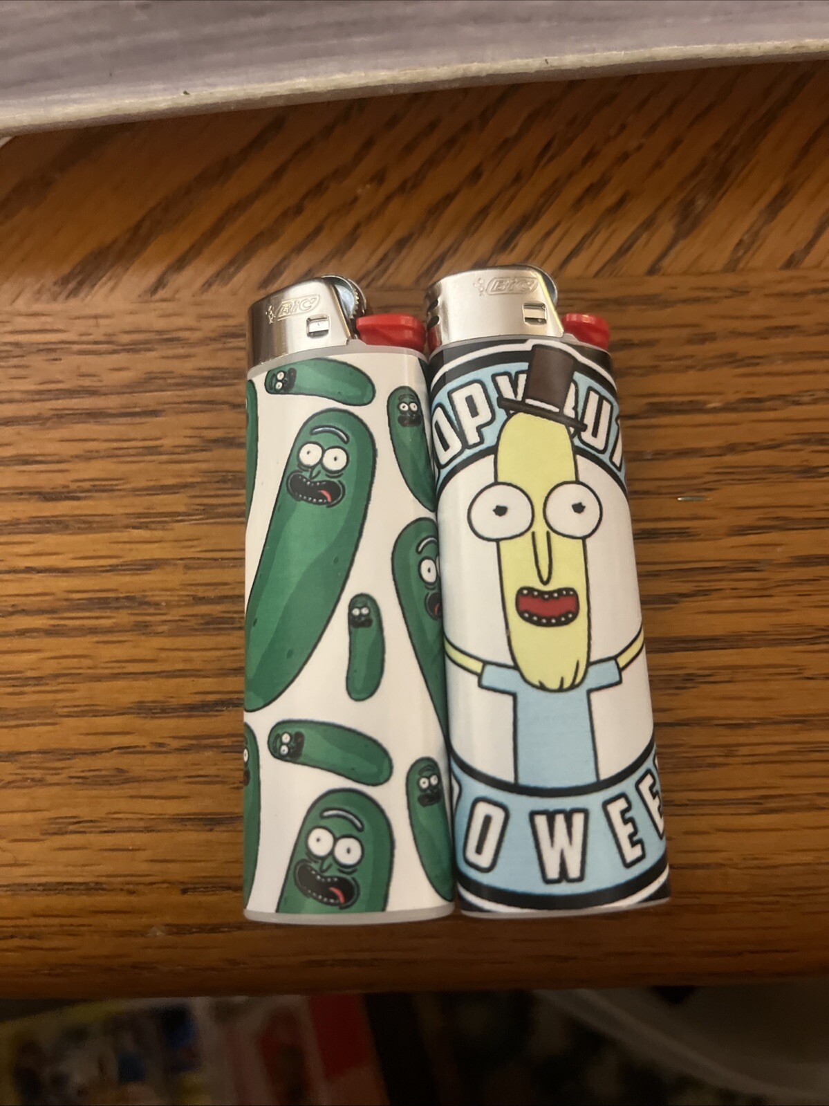 S Pickle Rick & Mr. Poopybutthole Lighter Well Made!