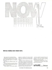 Univac Real-Time Organize Update & Communicate Information Vtg Magazine Print Ad