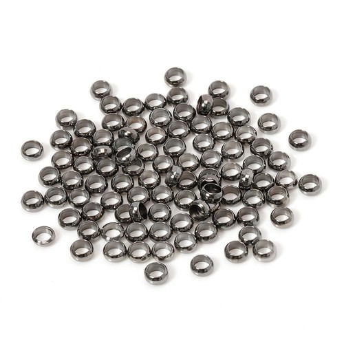Big Hole Ball Bead Crimp End Stopper Spacer Beads Jewelry Making 2/3/4mm 500Pcs - Picture 4 of 19