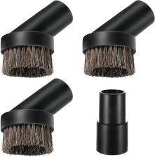 3 Pcs 25 mm Vacuum Brush Attachment Round Dust Brush with 1-1/4 to 1-3/8 Inch  