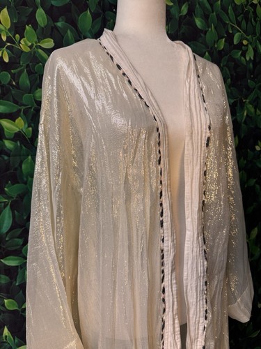 Forte Forte Anniversary Collection Silk Robe Blend Metallic Roaring 20s Style - Picture 3 of 18
