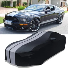 Satin Stretch Indoor Car Cover Dustproof Protect for Ford Mustang Shelby GT500