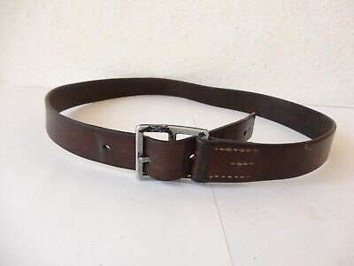 Vintage Swiss Army Military forces leather belt ~1950