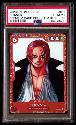 PSA 10 GM Shanks P-016 Premium Card Collection Film Red Japanese