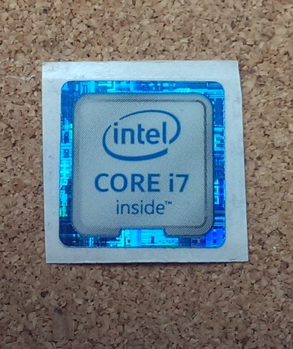 Intel Genuine Core i7 Inside Sticker Badge 6th Generation 18mm x 18mm.