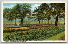 Minneapolis Minnesota~Armory Gardens Scene~Bloom Bros Co Vintage Linen Postcard