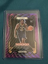JARACE WALKER 2023-24 Monopoly Prizm Purple Wave #36 Pacers Rookie Card RC. rookie card picture