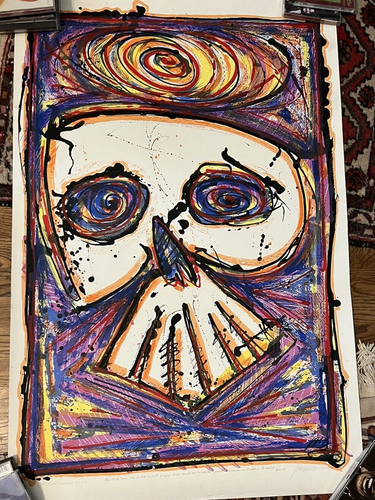 Artist Jose Antonio Aguirre Screen Print 1987 Artist Proof Psychotics in L.A. - 第 1/5 張圖片