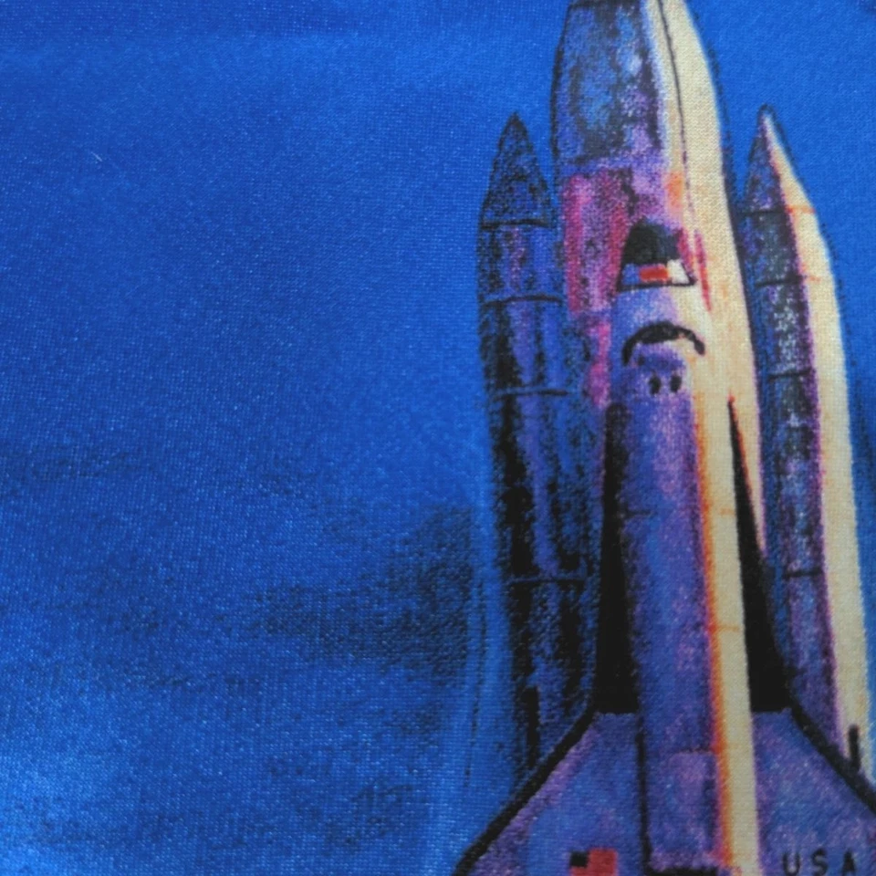 Corbata de seda Mort Kunstler Columbia Space Shuttle Launch 1981 novedad Foto 2 de 4