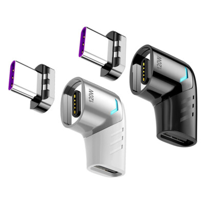 Neu 120W USB Typ C Magnetadapter Schnellladekabel Ladekonverter für Smartphones