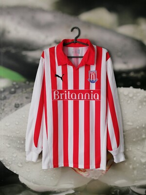 Stoke City 2004 - 2005 home football shirt jersey long sleeves