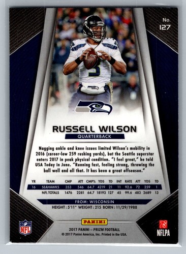 2017 Panini Prizm #127 Russell Wilson - 第 2/2 張圖片