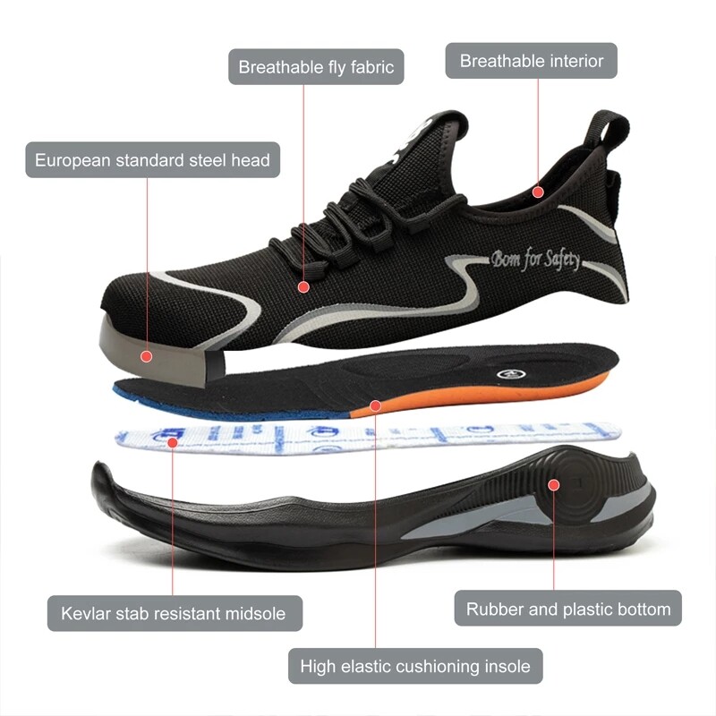 SALOMON Sneakers uomo punta acciaio scarpe antinfortunistiche da lavoro indistruttibili escursionismo outdoor scarponi