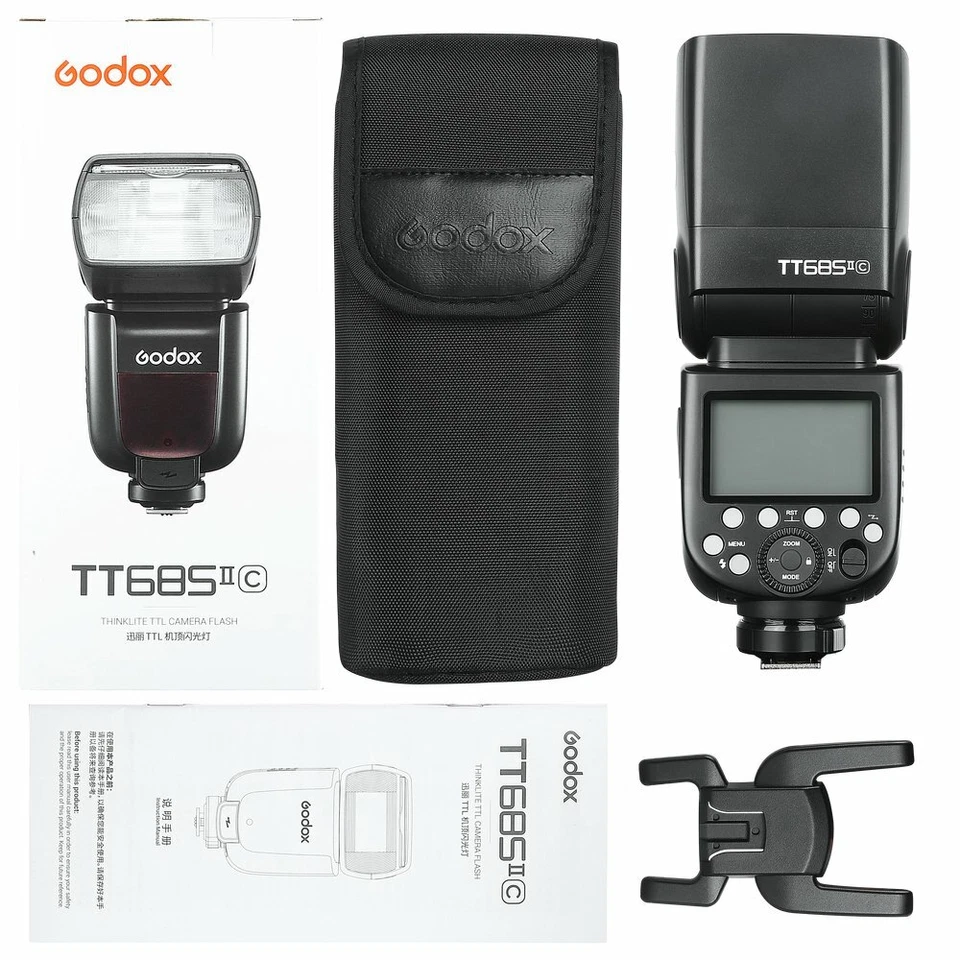 US Godox TT685II-C 2.4G TTL HSS Speedlite Flash+40*40cm Softbox Stand for Canon - Image 2 of 4