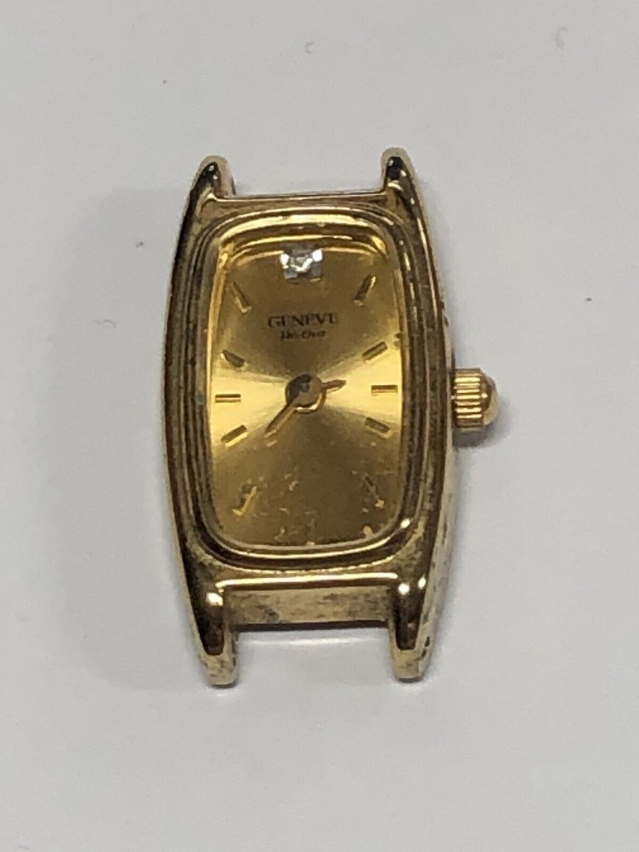 Geneve 18k Gold Plated Stainless Steel Back Watch Face Only | eBay