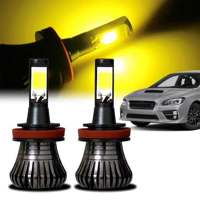 Gold Yellow H11 Fog Lights Bulbs w/Strobe Lighting For 20152017 Subaru