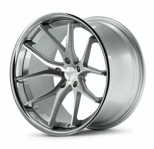 19" FERRADA FR2 SILVER CONCAVE WHEELS RIMS FITS AUDI A3 TT VW JETTA GOLF GTI R - Image 4 of 4