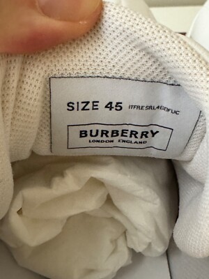 Size 45 - Burberry Quilted White Sneakers axburton | eBay display picture 2
