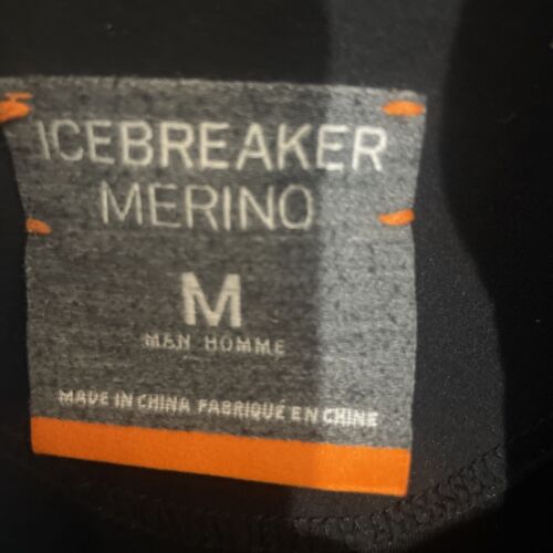 ICEBREAKER MERINO Jacket Mens Medium Softshell Full Zip Long Sleeve Black - Picture 3 of 22