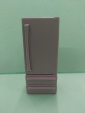 Doll House Refrigerator Toy Miniature Fridge With Opening Doors 2 Drawers