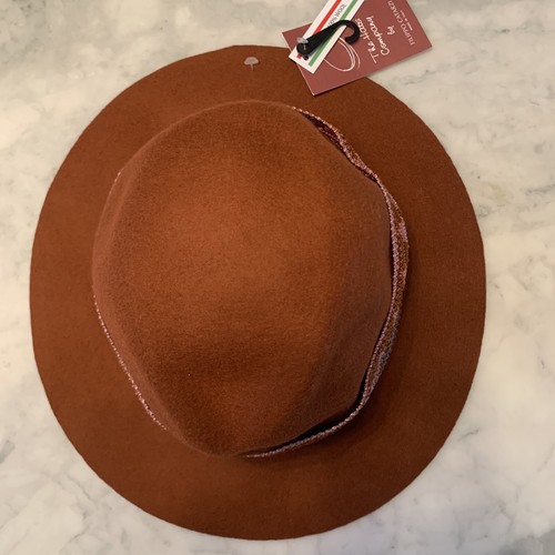 The Hats Company Made In Italy 100% Wool Brown/rust Hat Filippo Catarzi - Picture 2 of 7