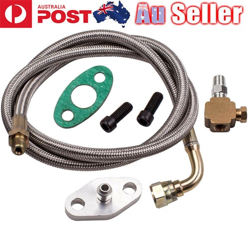 Turbo Charger Oil Drain Return Line Oil Supply Complete Kit T3 T4