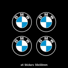 4x BMW Logo Vinyl Badge Stickers - Car, Motorbike, Decal, Mods (CC030)