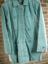 BETH TERRELL BLUE SUEDE LEATHER JACKET size M BNEW