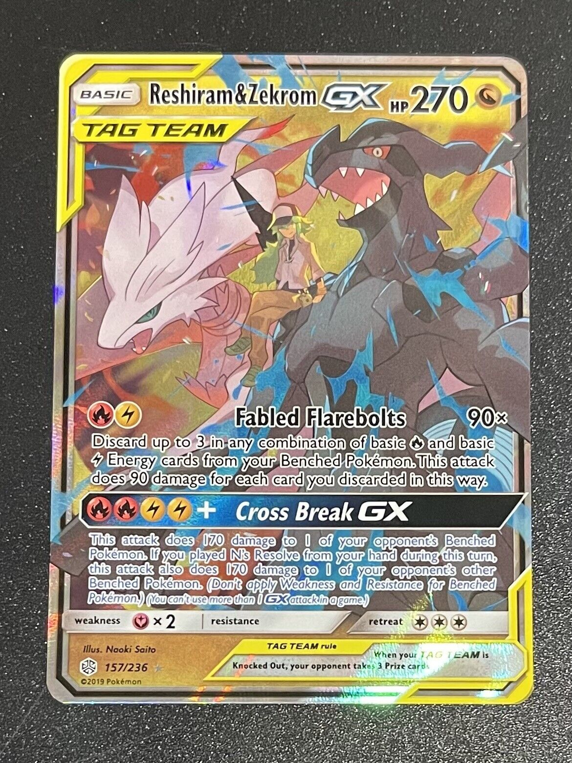 Reshiram & Zekrom Tag Team GX - 157/236 - Ultra Rare - Pokemon Singles »  Sun & Moon: Cosmic Eclipse - Collector's Cache