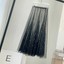 thumbnail 9  - Women Sequin Lace Skirt Pleated Mesh Underskirt Sheer See Through Glitter