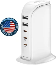 Cargador USB C multipuerto Upoy, estación de carga con 3 puertos PD tipo C