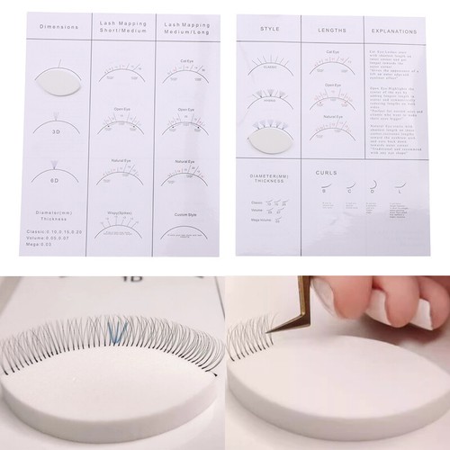 Practice Chart Beginner Lash Map For Eyelash Extension White Powder ...
